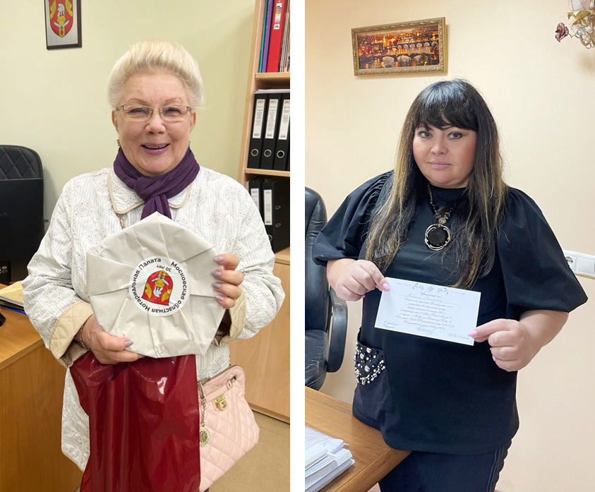 Подарки и приглашения на празднование юбилея МоНП доставлены"